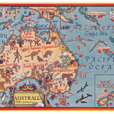 Archive Lounge: The Art of the Map by Eileen Mayo at Christchurch Art Gallery Te Puna o Waiwhetū